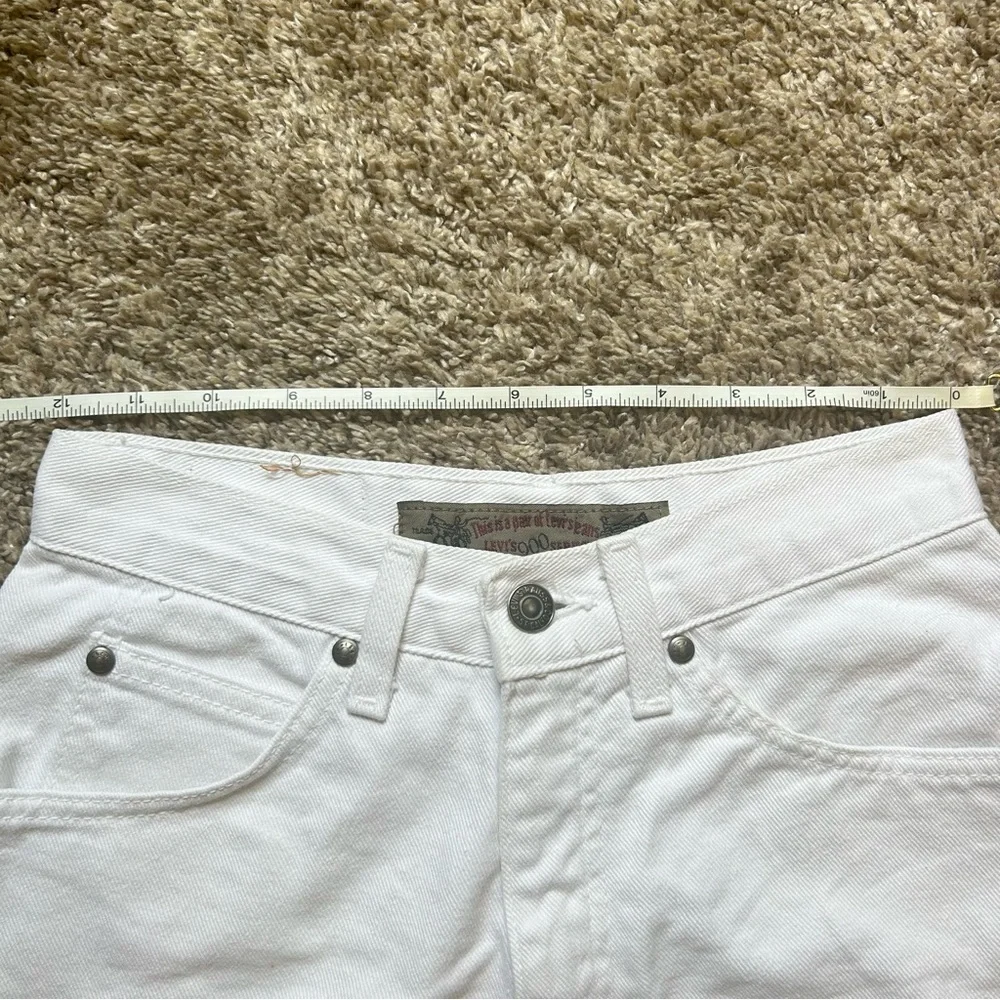 High-Waist White Denim Women’s Shorts - Picture 2 of 13